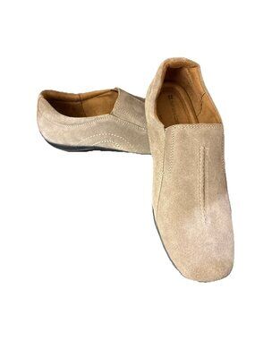 Naturalizer Womens Leather Gray  Slip On Loafers Flats Shoes Size 9.5